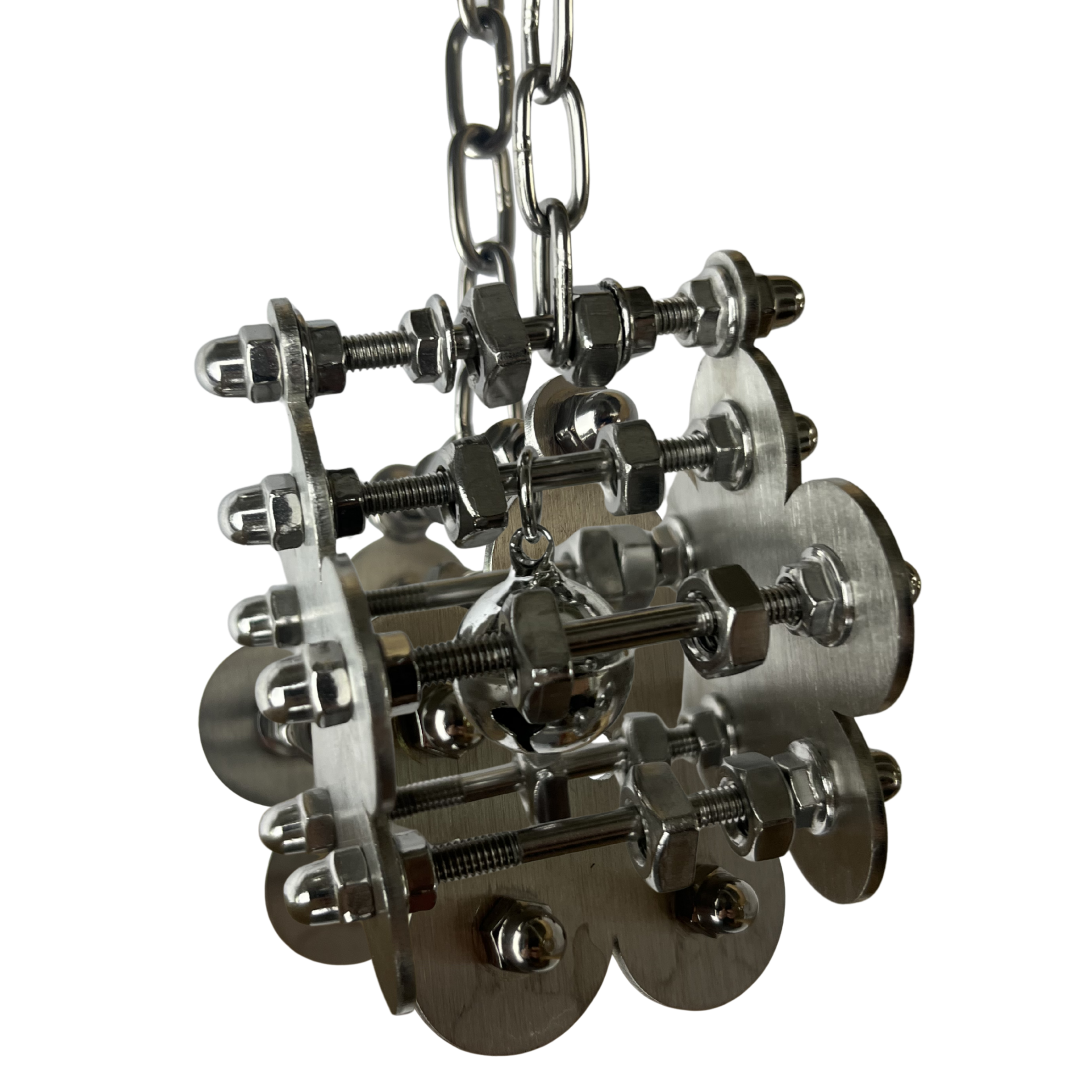 RVS | stainless steel | Inox speelgoed papegaaien bloem dubbel