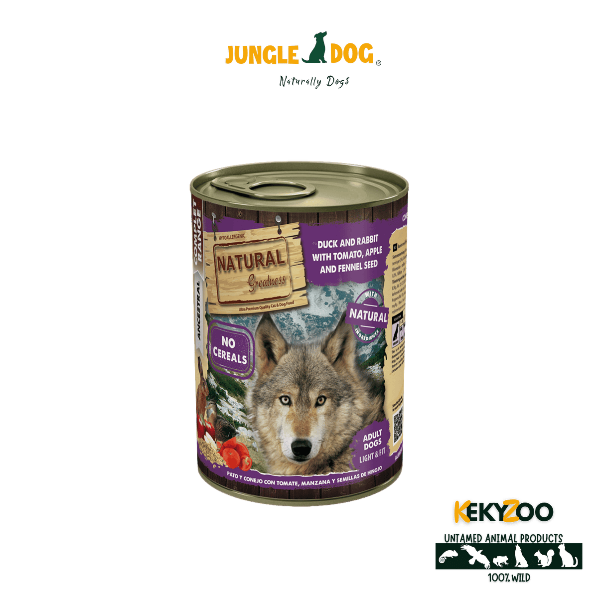 Natural Greatness Eend | Konijn | Tomaat | Appel 400 Gr