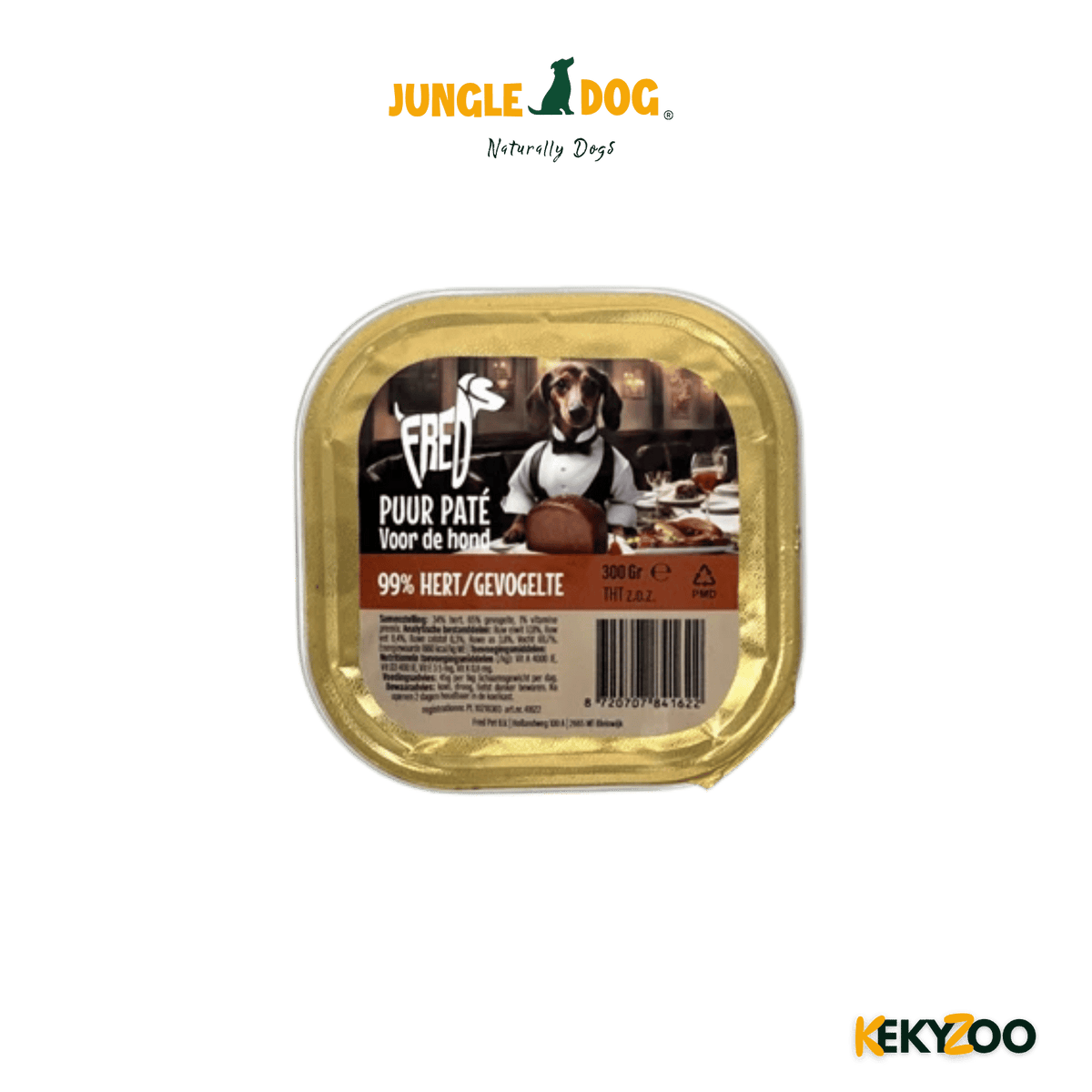 Freds Kuipje Hond Puur Hert / Gevogelte 9X300 Gr