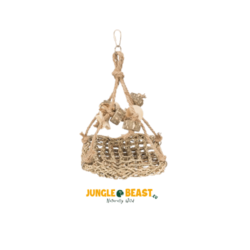 Trixie Zeegras Schommel (19 x 19 cm) – Natuurlijk schommel- en sloopspeelgoed voor parkieten