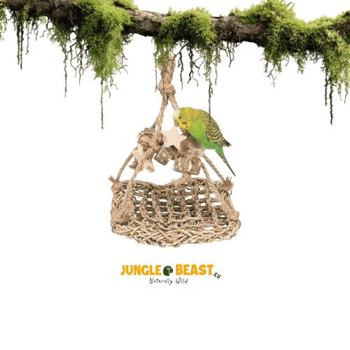 Trixie Zeegras Schommel (19 x 19 cm) – Natuurlijk schommel- en sloopspeelgoed voor parkieten