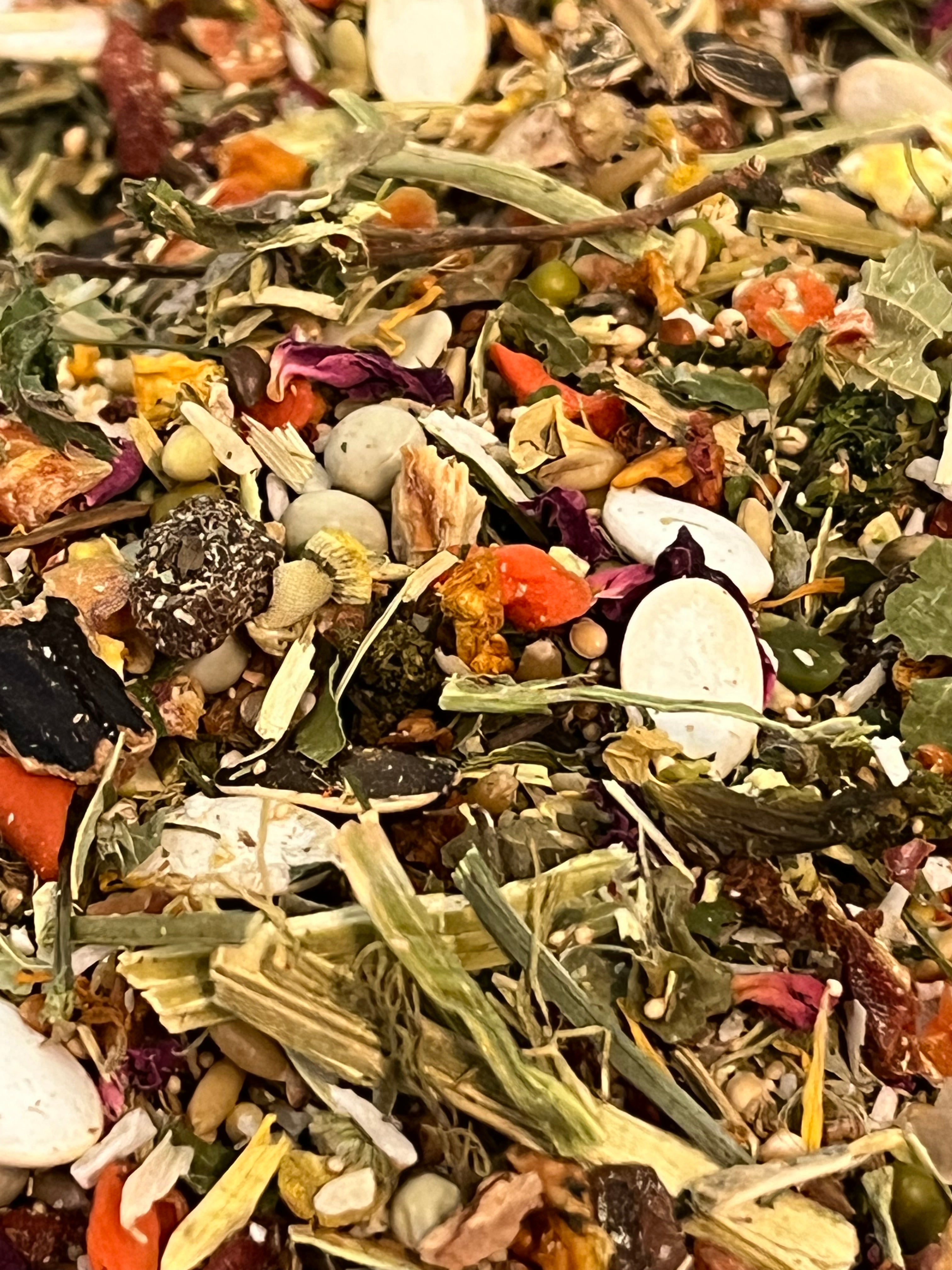 foerageermix met eten  papegaaien 