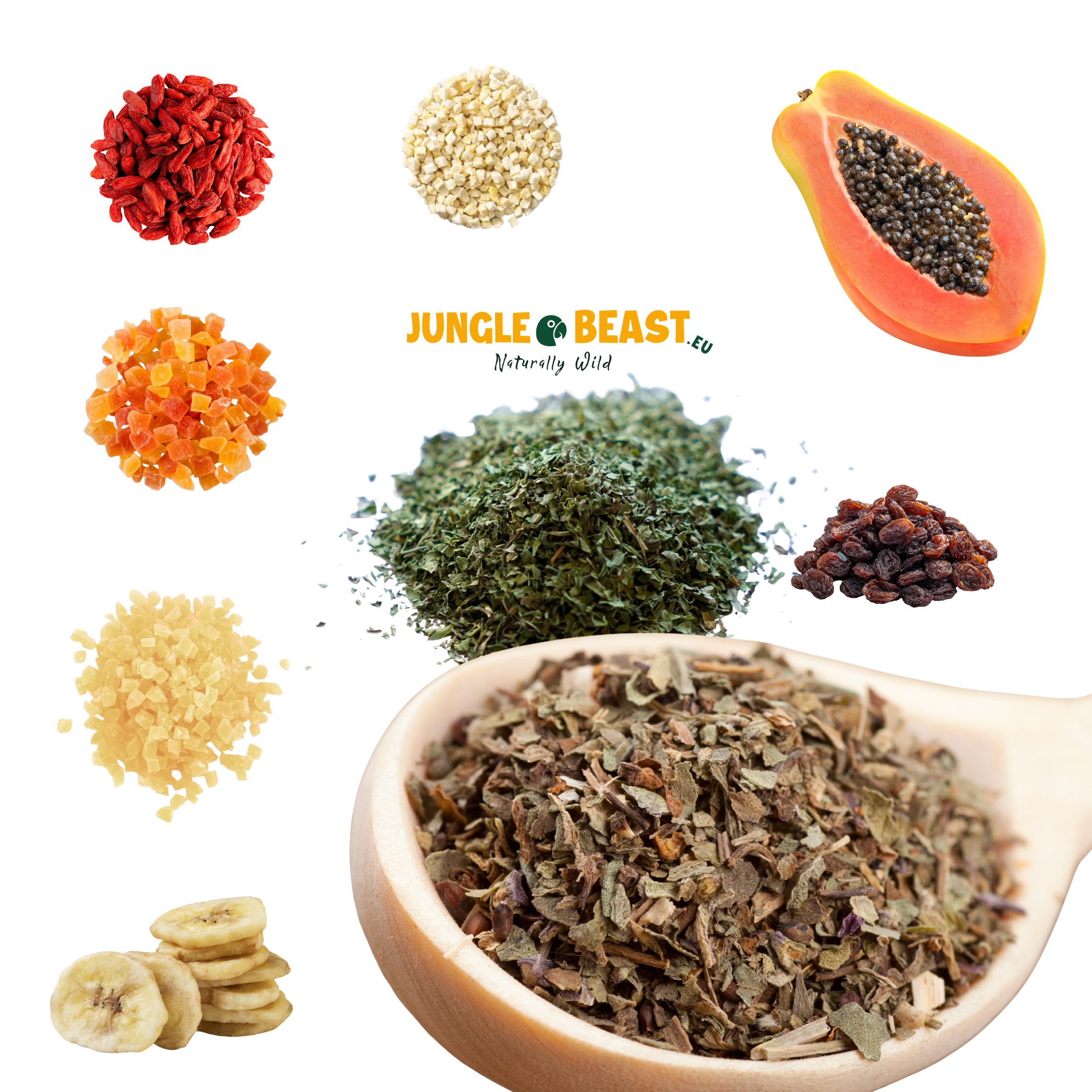 Fruit & Kruiden Mix | 300g | papegaaienvoer