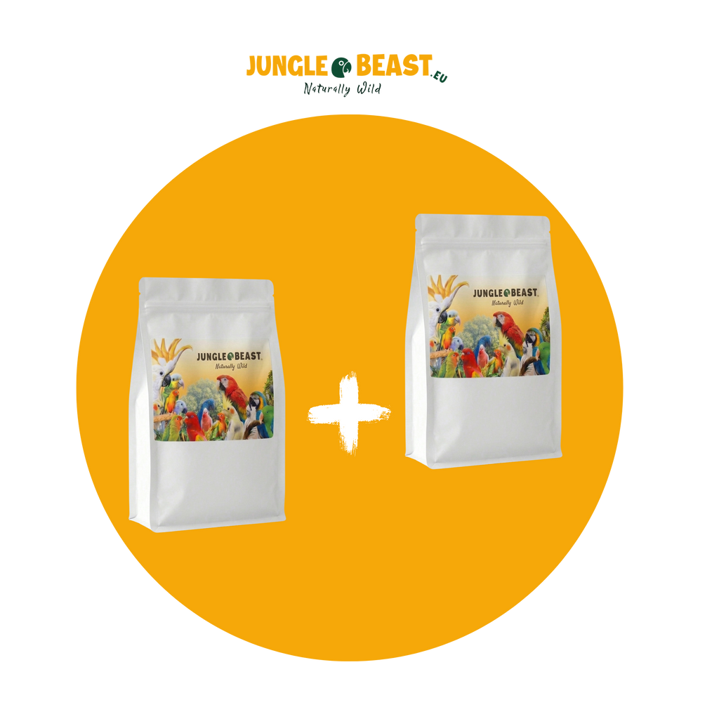 Voordeelpakket | voeding + foerageermix | Medium papegaaien | papegaaienvoer