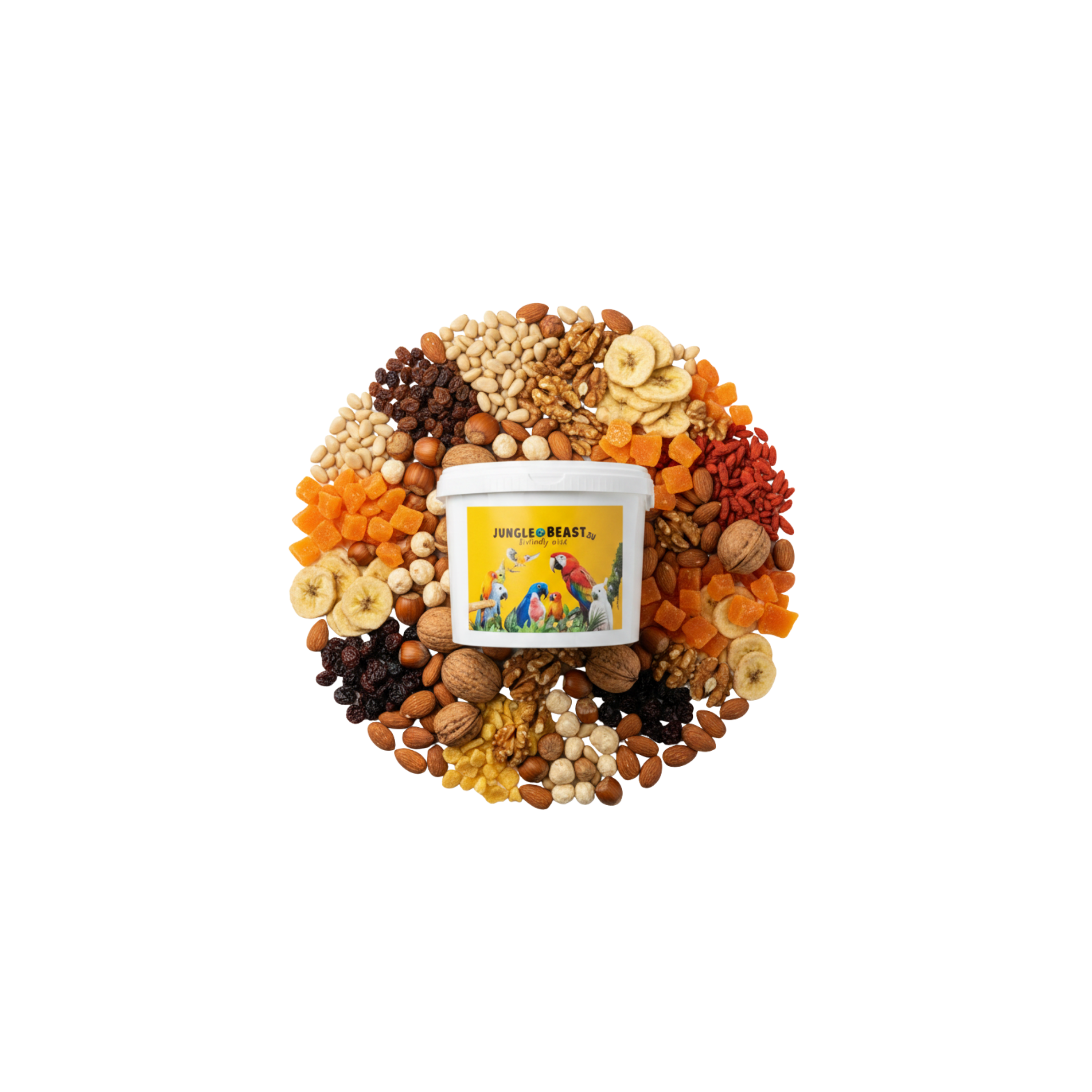 Noten & fruit mix | medium & grote papegaaien 300g
