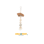 Trixie Natuurspeelgoed Kokosnoot / Rotan / Lavasteen (35 cm) – Ultiem sloopspeelgoed voor parkieten & papegaaien